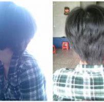 2012/04/14--这个是我借鉴 阿伟的作品 裁剪出来的发型~